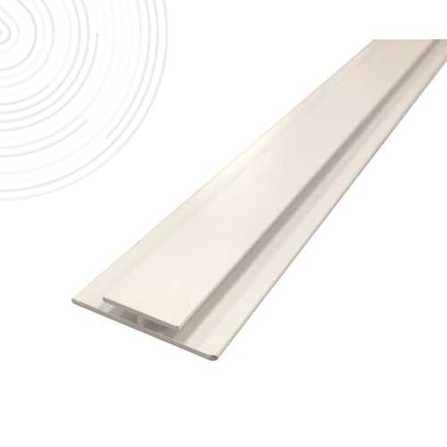 Profilé Jonction panneaux muraux - Hauteur : 2,55 m - Finition Blanc Mat