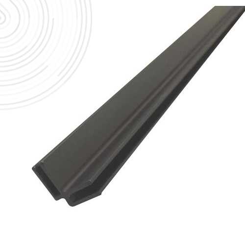 Profilé d'angle panneaux muraux - Hauteur : 2,55 m - Finition Noir Mat