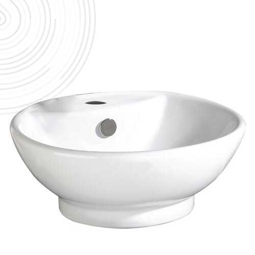 Vasque ronde "bol" à poser - Ø43,5cm x hauteur 16,5cm -  - Céramique blanche