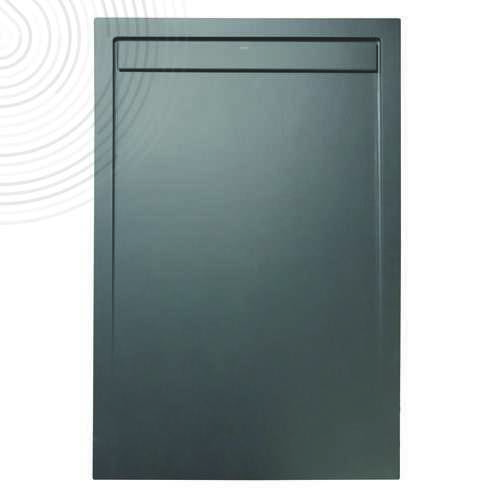 Receveur RUNA - Découpable - 70x100cm - Résine - Anthracite - Extra-plat- Bonde