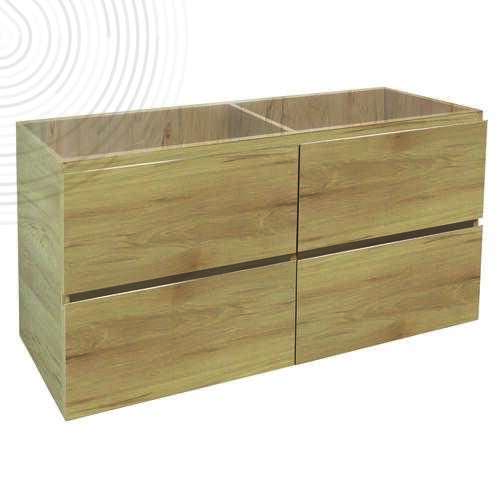 Bloc meuble suspendu OSLO - 120cm - mélaminé bois - 4 tiroirs