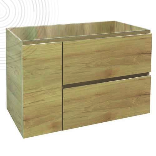 Bloc meuble suspendu OSLO - 90cm - mélaminé bois - 2 tiroirs + 1 porte