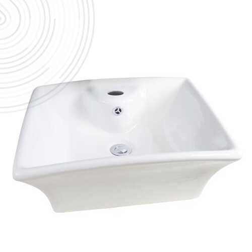 Vasque de salle de bain rectangulaire blanche