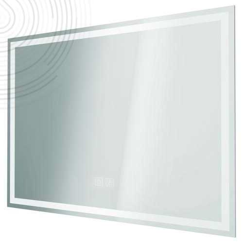 Miroir Éclairant LAUSANE - Angles rectangulaires - Bords givré - 80 x 60 cm