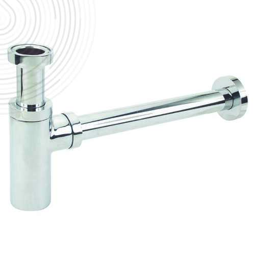 Siphon lavabo design laiton chromé 1"1/4