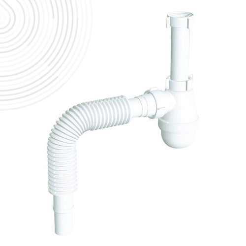 Siphon lavabo 1"1/4 avec flexible 32/40 L.600