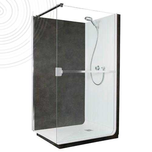 DOUCHE A LA FRANCAISE 150x090CM ORIGINALE ELMER - CHARBON